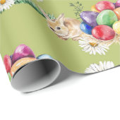 イースターのウサギおよびカラフルの卵 ラッピングペーパー (ロールコーナー)
