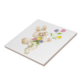 イースターのウサギおよびチューリップ タイル (側面)