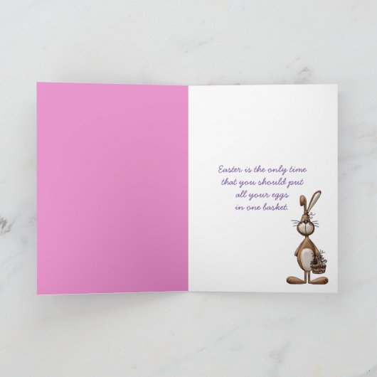 イースターのウサギおよび卵 シーズンカード (内部)