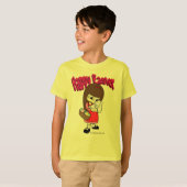 イースターのウサギおよび女の子 Tシャツ (正面フル)