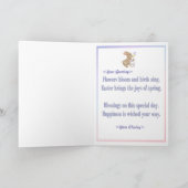 イースターのウサギおよび蝶 シーズンカード (内部)