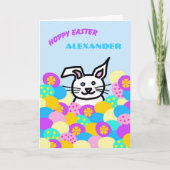 イースターのウサギからのパーソナライズな手紙カード シーズンカード (正面)