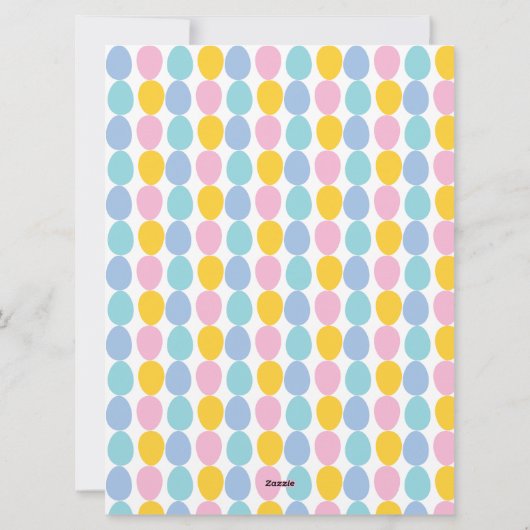 イースターのウサギからの休日の手紙 シーズンカード (裏面)