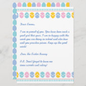 イースターのウサギからの休日の手紙 シーズンカード (正面/裏面)