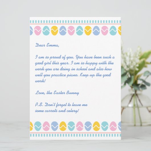 イースターのウサギからの休日の手紙 シーズンカード (スタンド正面)