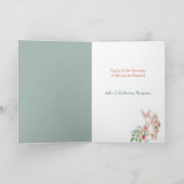 イースターのウサギが花を届けるカード カード (内部)