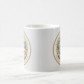 イースターのウサギとたまごと花 コーヒーマグカップ (中央)