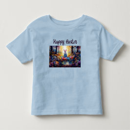 イースターのウサギとイースターエッグのクラシックデザイン トドラーTシャツ