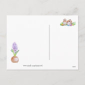 イースターのウサギとフクロウ シーズンポストカード (裏面)