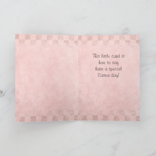 イースターのウサギのカスタム シーズンカード (内部)