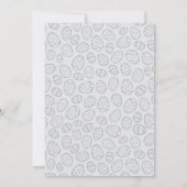 イースターのウサギのクラシックイラスト。ハッピーイースター！ 招待状 (裏面)