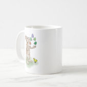 イースターのウサギのジャグリング コーヒーマグカップ (正面左)