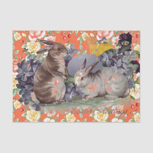 イースターのウサギのティッシュペーパー 薄葉紙 (正面)