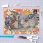 イースターのウサギのティッシュペーパー 薄葉紙 (クラフト)