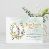 イースターのウサギのフォラルイースターブランシュの卵の狩りの招待状 招待状 (スタンド正面)