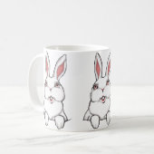 イースターのウサギのマグのコーヒーカップのお祝いのバニーのコップ コーヒーマグカップ (正面左)