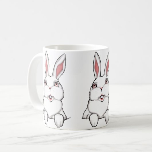 イースターのウサギのマグのコーヒーカップのお祝いのバニーのコップ コーヒーマグカップ (正面左)