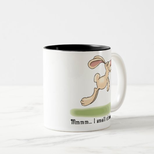 イースターのウサギのマグ ツートーンマグカップ (正面右)