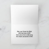 イースターのウサギのモルモットカード シーズンカード (内部)