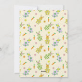 イースターのウサギの写真付きフラットホリデーカード シーズンカード (裏面)