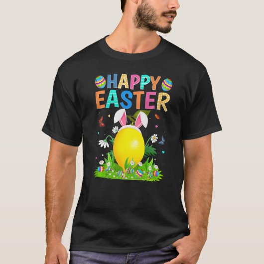 イースターのウサギの卵とユーモアあふれるレモン イースターの日曜日 Tシャツ (正面)