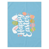 イースターのウサギの卵の休日おめでとう テーブルクロス (正面)