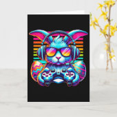 イースターのウサギの卵 ゲーマー 面白い ゲーム 子ども カード (黄色い花)