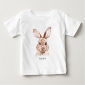 イースターのウサギの名前入り | オーダーメイド ベビーTシャツ (正面)