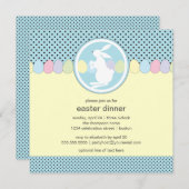 イースターのウサギの夕食かブランチの招待状 招待状 (正面/裏面)