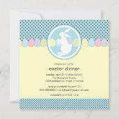 イースターのウサギの夕食かブランチの招待状 招待状 (正面)