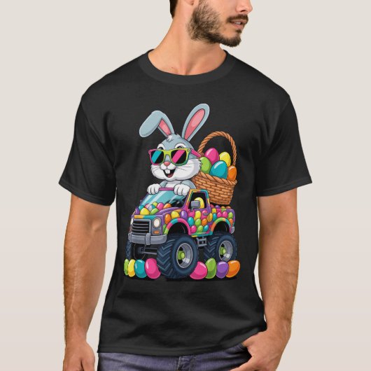 イースターのウサギの子供たちの面白いイースターグッズ Tシャツ (正面)
