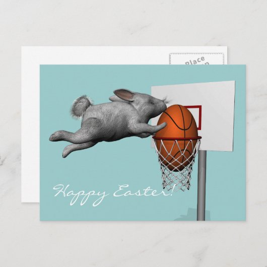 イースターのウサギの完全な確実 シーズンポストカード (正面/裏面)