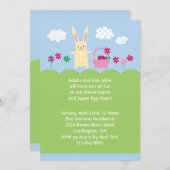 イースターのウサギの招待状 招待状 (正面/裏面)