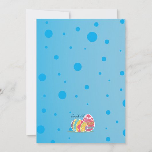 イースターのウサギの招待状 招待状 (裏面)