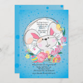 イースターのウサギの招待状 招待状 (正面/裏面)
