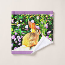 イースターのウサギの洗浄布