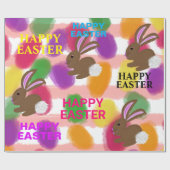 イースターのウサギの着色された卵 ラッピングペーパー (フラット)