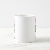イースターのウサギの耳のカスタムネーム入りコーヒー コーヒーマグカップ (中央)