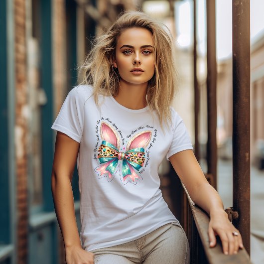 イースターのウサギの耳のリボン Tシャツ