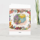 イースターのウサギの英国のコテージの春 シーズンカード (裏面)