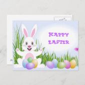 イースターのウサギの郵便はがき シーズンポストカード (正面/裏面)