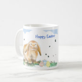 イースターのウサギの韻ウサギのイラストレーション マグカップ (正面左)