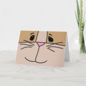 イースターのウサギの顔子供へカード/イースター シーズンカード (正面)