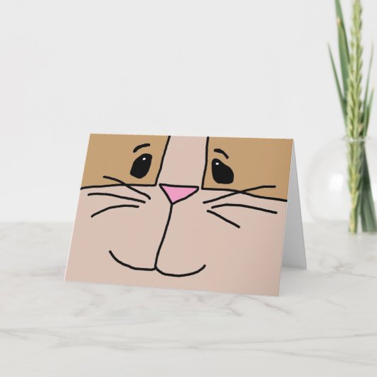 イースターのウサギの顔子供へカード/イースター シーズンカード (正面)