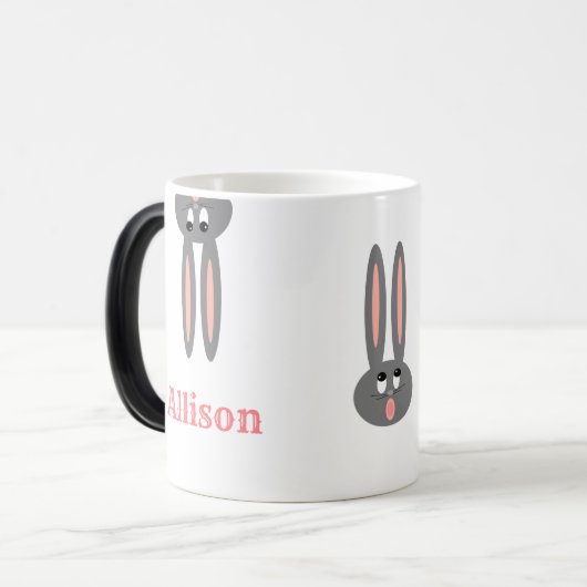 イースターのウサギの魔法色の変更の変形させるマグ モーフィングマグカップ (正面左)