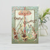 イースターのウサギのMaypoleのダンスのリボン シーズンカード (スタンド正面)