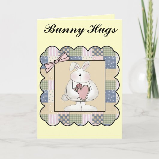 イースターのウサギのTシャツおよびギフト シーズンカード (正面)