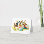 イースターのウサギコンサートのヴィンテージ シーズンカード (正面)