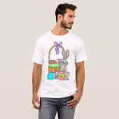 イースターのウサギ及びバスケット Tシャツ (正面フル)