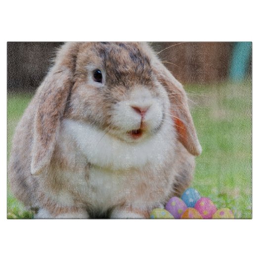 イースターのウサギ カッティングボード (正面)